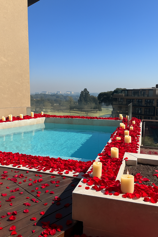 Rose Petals & Candles